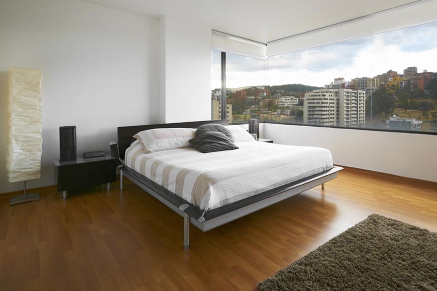 Contemporary Bedroom Hardwood Modern Decor