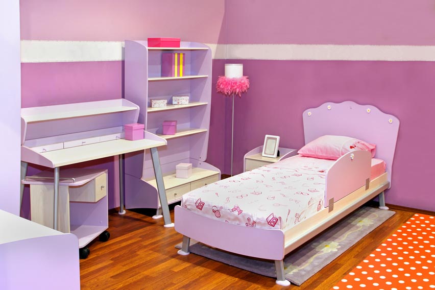 Purple Themed Girls Bedroom