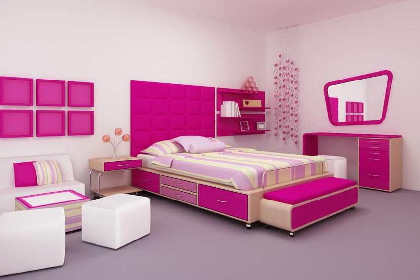 Stylish Pink Bedroom Design
