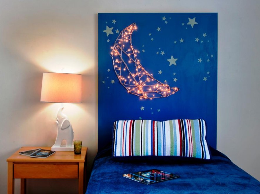 DIY Headboard Ideas With Twinkle Concept