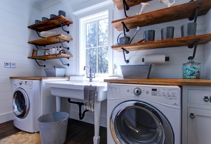 Laundry Room Shelves Design