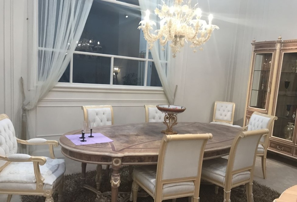 Luxury Dining Room - A lighter Take on Baroque Style Distinguished This Luxury Dining Room
