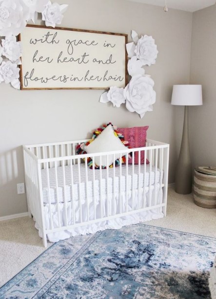 White Toddler Room And Baby Girl Nursery Idea